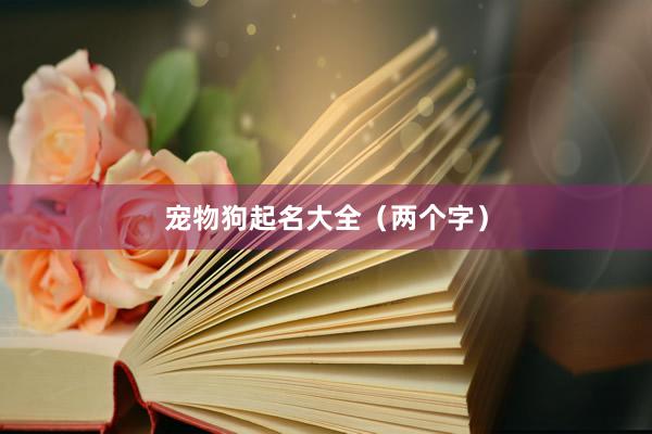宠物狗起名大全（两个字）